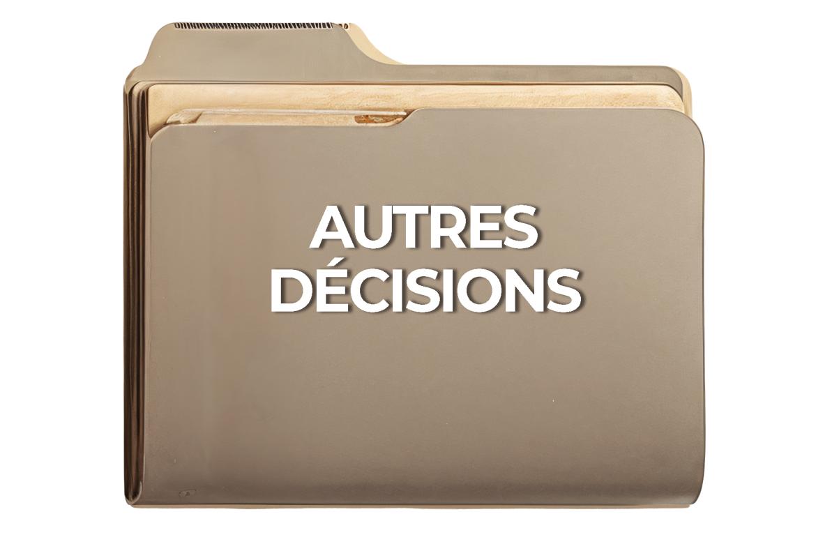 Dossier autres décisions du Maire