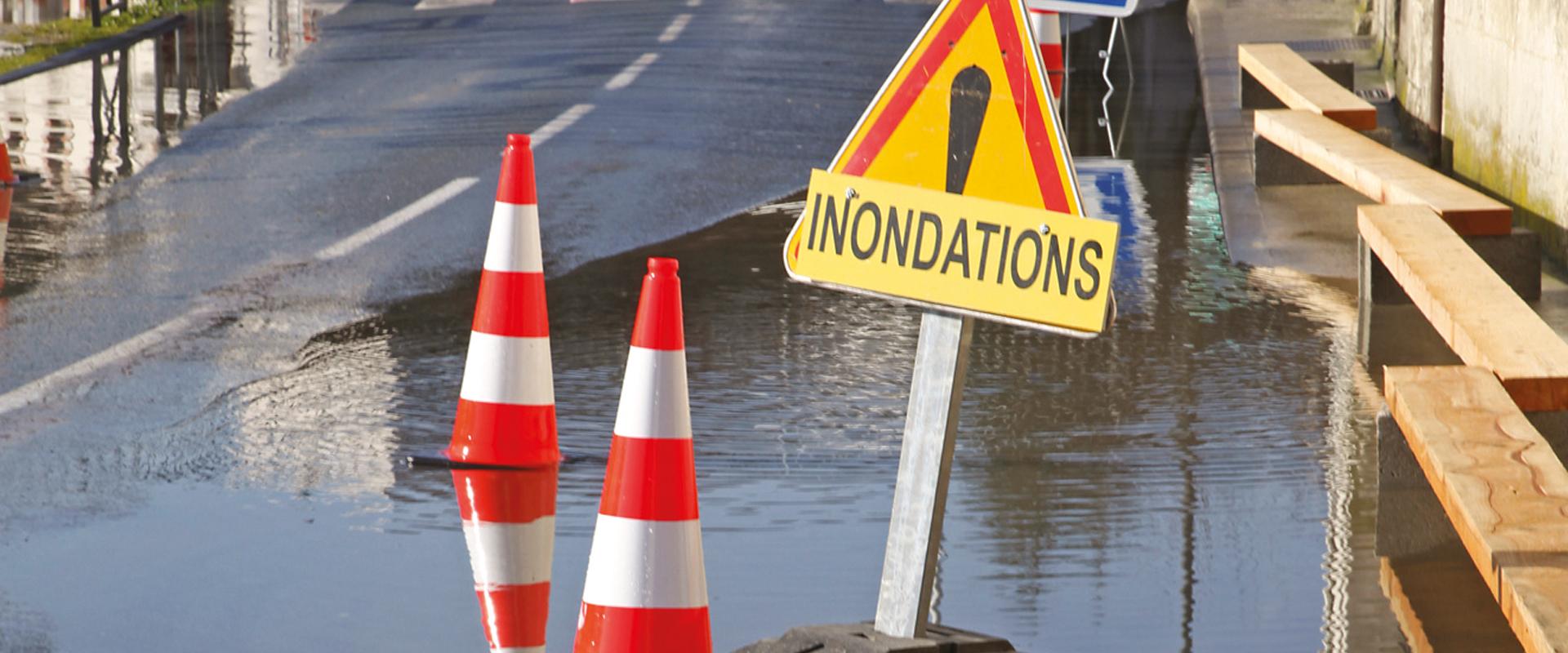 Chaussée inondée